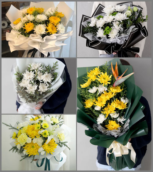 江苏扬州仪征市真州镇大市社区白事花束代送